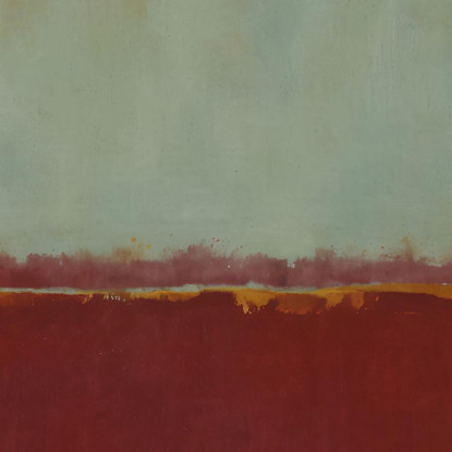 Ocra Ciano E Rosso Intenso Stile Mark Rothko irhk13 quadro stampato su tela