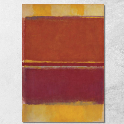 Rosso Borgogna E Giallo Ispirato A Mark Rothko irhk15 quadro stampato su tela