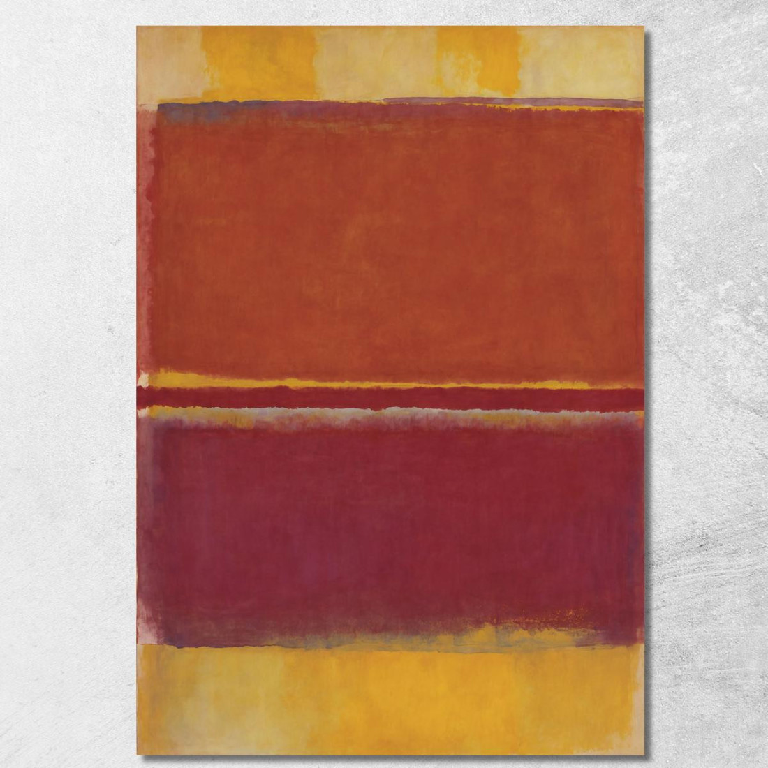 Rosso Borgogna E Giallo Ispirato A Mark Rothko irhk15 quadro stampato su tela