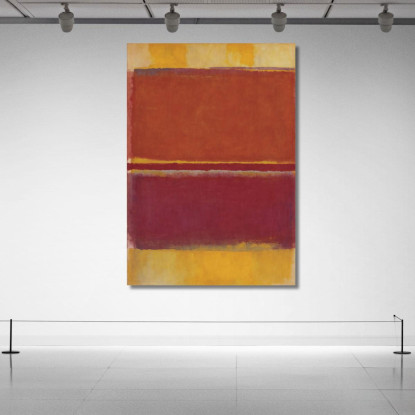 Rosso Borgogna E Giallo Ispirato A Mark Rothko irhk15 quadro stampato su tela