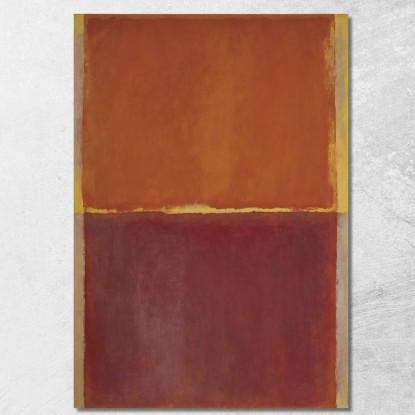Ruggine E Marrone Con Bordi Gialli Stile Mark Rothko irhk16 quadro stampato su tela