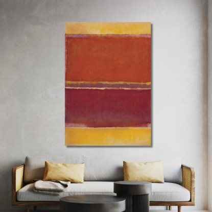 Zafferano Ruggine E Rosso Reinterpretazione Mark Rothko irhk17 quadro stampato su tela