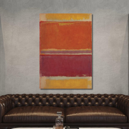 Tramonto Su Ocra Stile Mark Rothko irhk19 quadro stampato su tela
