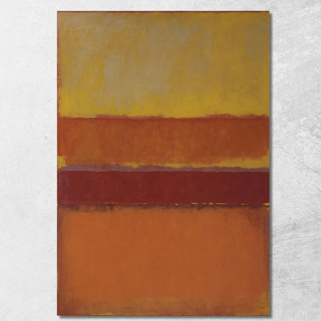 Giallo Arancione E Rosso Intenso Stile Mark Rothko irhk22 quadro stampato su tela