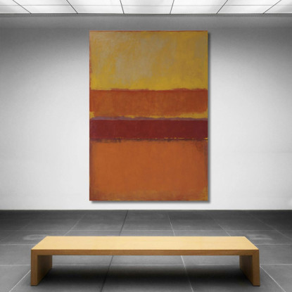 Giallo Arancione E Rosso Intenso Stile Mark Rothko irhk22 quadro stampato su tela