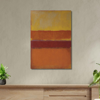 Giallo Arancione E Rosso Intenso Stile Mark Rothko irhk22 quadro stampato su tela