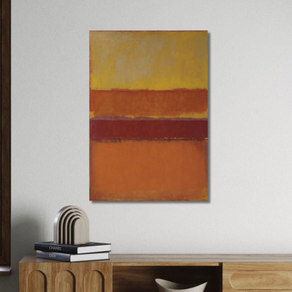 Giallo Arancione E Rosso Intenso Stile Mark Rothko irhk22 quadro stampato su tela