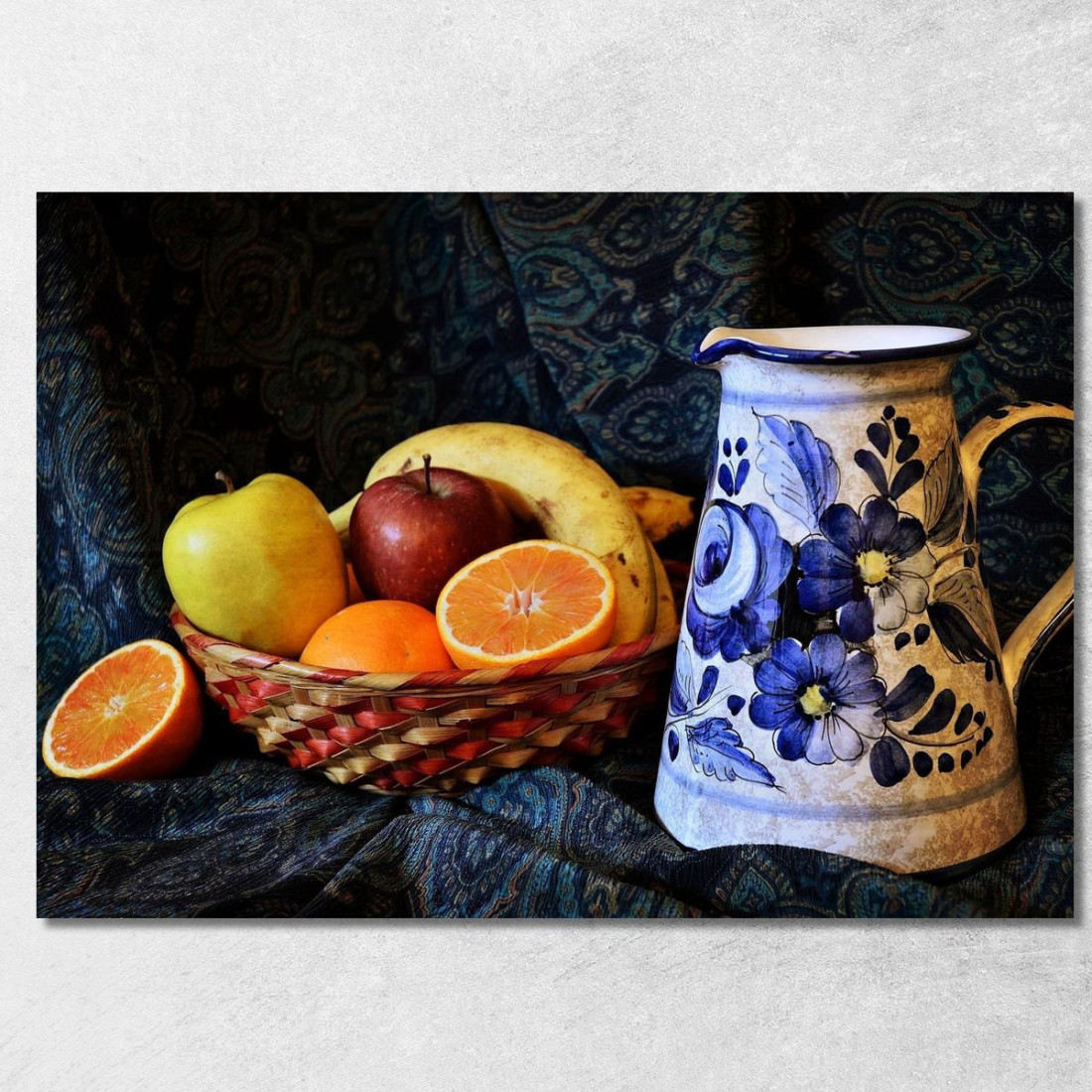 Quadro Moderno Cestino Di Frutta foo21 quadro stampato su tela