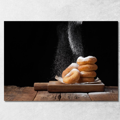 Quadro Moderno Ciambelle Zuccherate Con Una Spolverata Di Zucchero A Velo foo26 quadro stampato su tela