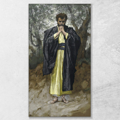 San Matteo San Mathieu James Tissot jts88 quadro stampato su tela