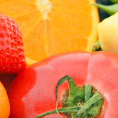 Quadro Moderno Composizione Colorata Di Frutta E Verdura Su Sfondo Bianco foo38 quadro stampato su tela