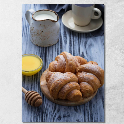 Quadro Moderno Croissant Com Miele foo41 quadro stampato su tela