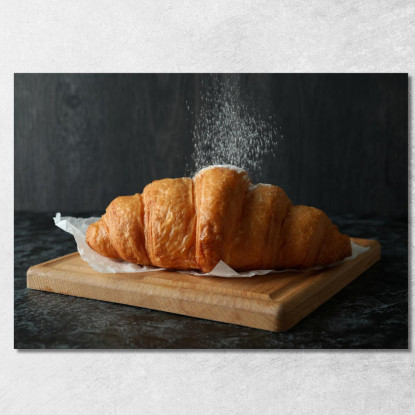 Quadro Moderno Croissant Fragrante Con Zucchero A Velo foo43 quadro stampato su tela
