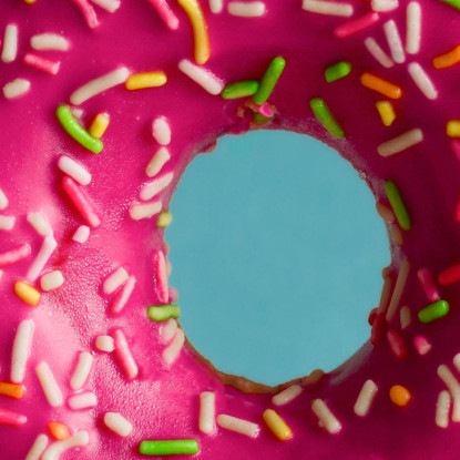 Quadro Moderno Donuts Colorate Con Glassa E Granella In Sospensione foo52 quadro stampato su tela