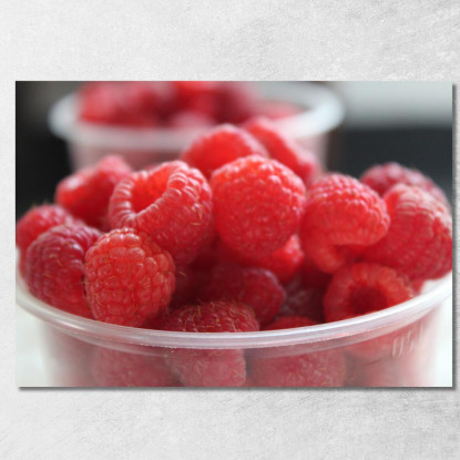 Quadro Moderno Lamponi Freschi foo75 quadro stampato su tela