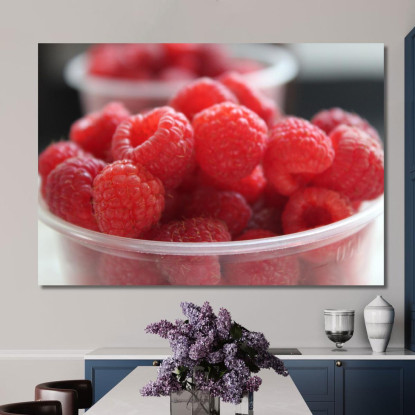 Quadro Moderno Lamponi Freschi foo75 quadro stampato su tela