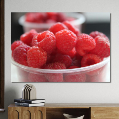Quadro Moderno Lamponi Freschi foo75 quadro stampato su tela