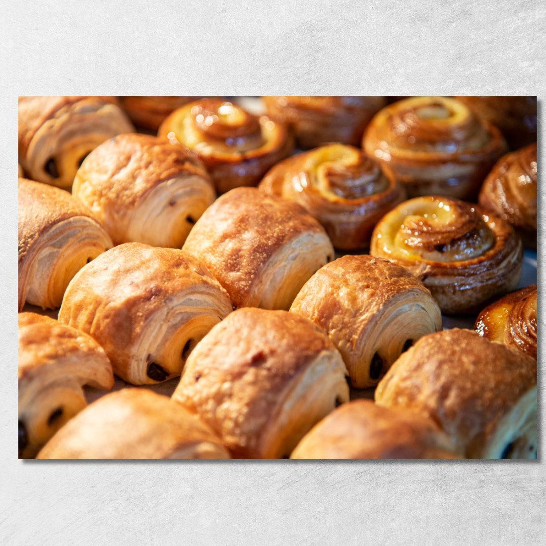 Quadro Moderno Pain Au Chocolat E Dolci Da Forno Dorati foo86 quadro stampato su tela