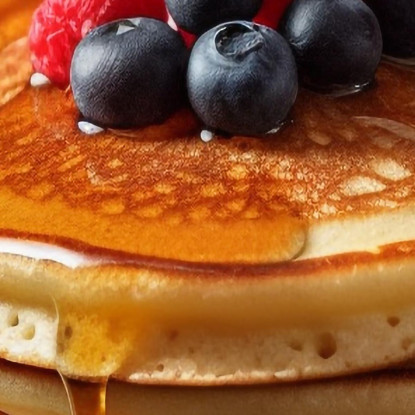 Quadro Moderno Pancakes Soffici Con Frutti Di Bosco E Sciroppo D'Acero foo88 quadro stampato su tela