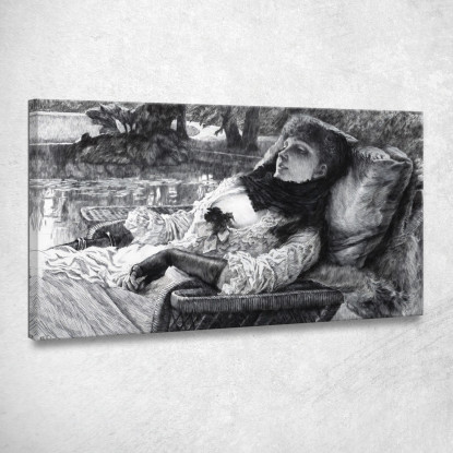 Sera D'Estate James Tissot jts96 quadro stampato su tela