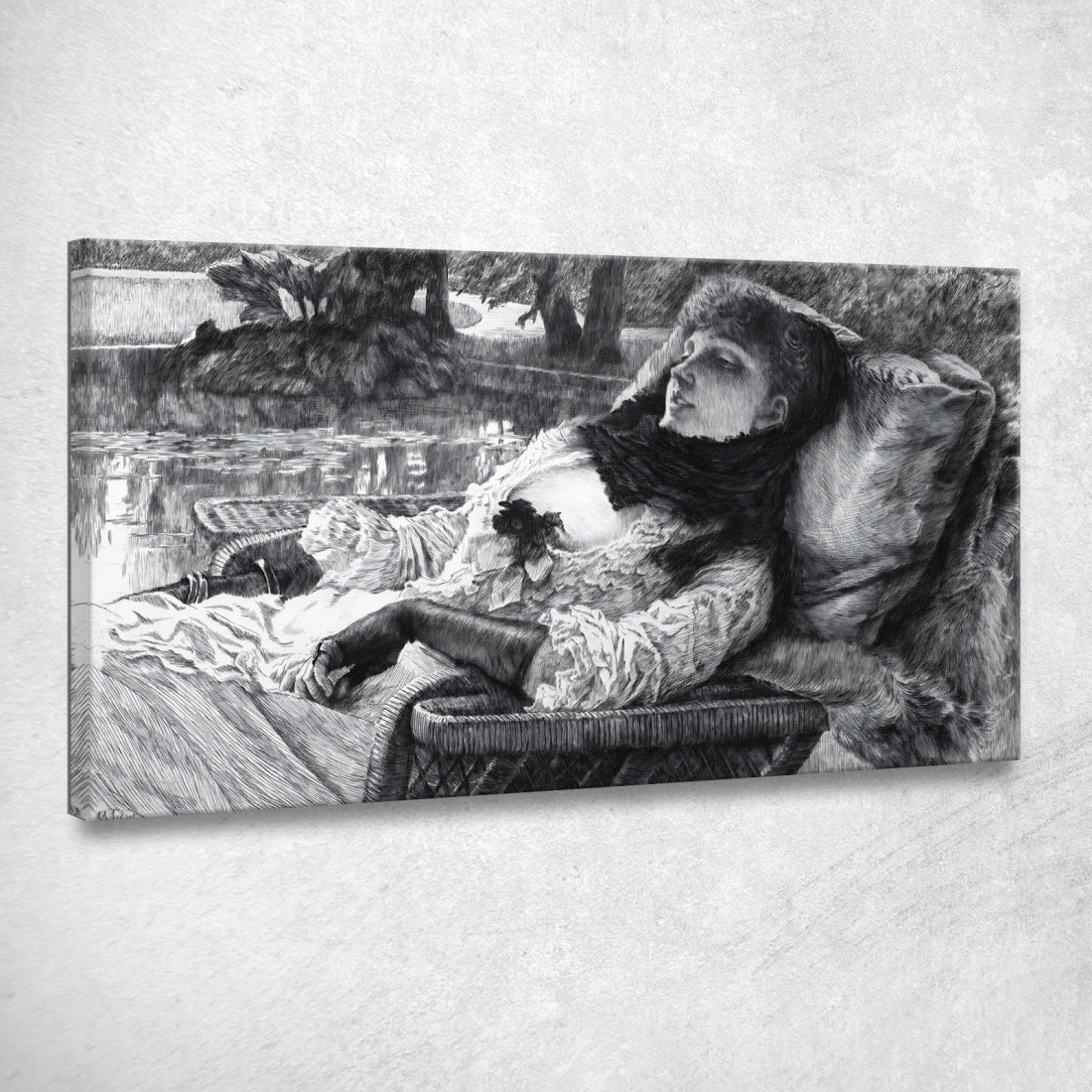 Sera D'Estate James Tissot jts96 quadro stampato su tela