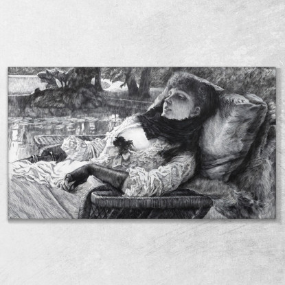 Sera D'Estate James Tissot jts96 quadro stampato su tela