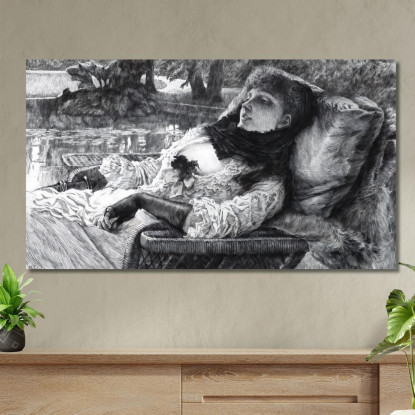 Sera D'Estate James Tissot jts96 quadro stampato su tela