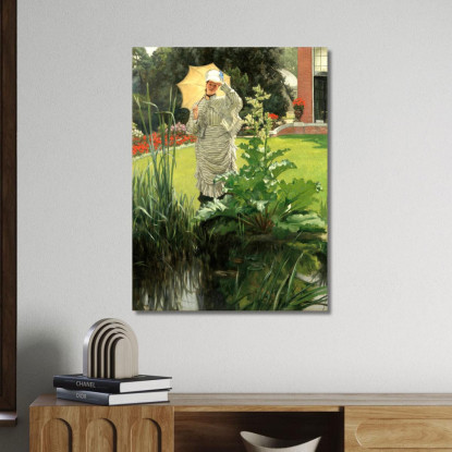 Mattina Di Primavera James Tissot jts97 quadro stampato su tela