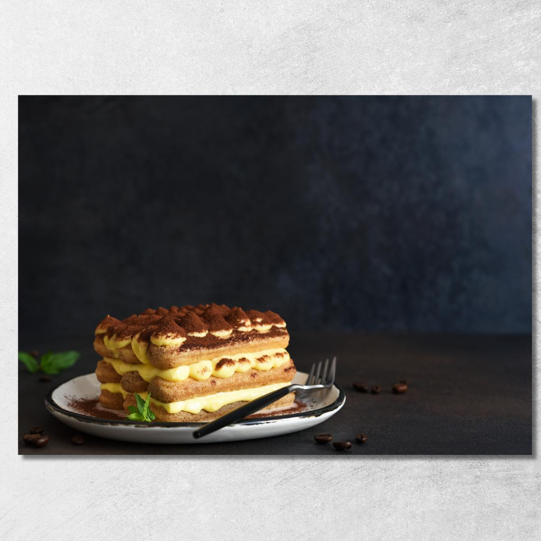 Quadro Moderno Tiramisù Tradizionale Con Strati Di Mascarpone E Cacao Amaro foo115 quadro stampato su tela