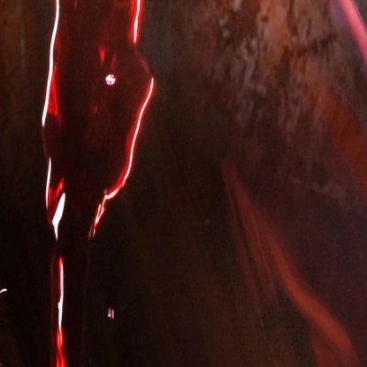 Quadro Moderno Vino Rosso Versato In Un Calice Su Sfondo Artistico foo122 quadro stampato su tela