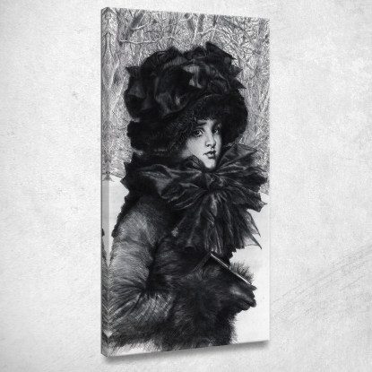 Domenica Mattina James Tissot jts100 quadro stampato su tela