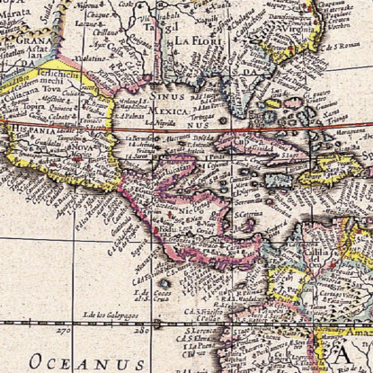 Quadro Mappa Storica Dell'America Con Rappresentazione Dettagliata E Scene Di Vita Nativa map55 quadro stampato su tela