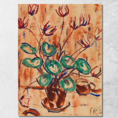 Ciclamino Christian Rohlfs cro4 quadro stampato su tela