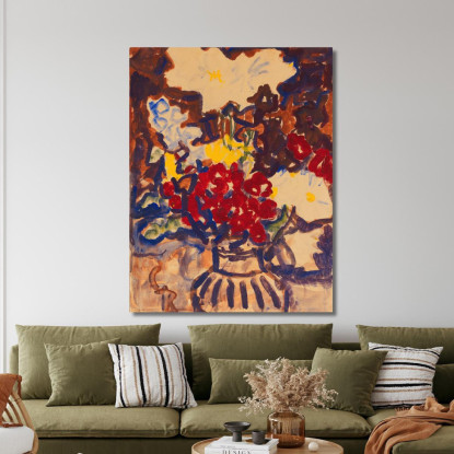 Mazzo Di Fiori Estivi Variopinti Christian Rohlfs cro14 quadro stampato su tela