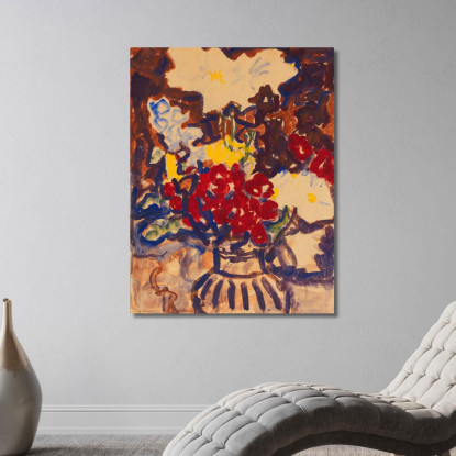 Mazzo Di Fiori Estivi Variopinti Christian Rohlfs cro14 quadro stampato su tela