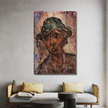 Ragazzo Con Cappello Christian Rohlfs cro15 quadro stampato su tela