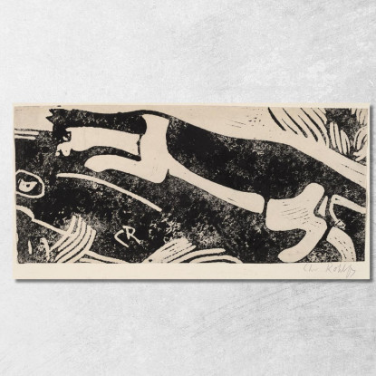 Gatto E Topo Christian Rohlfs cro17 quadro stampato su tela