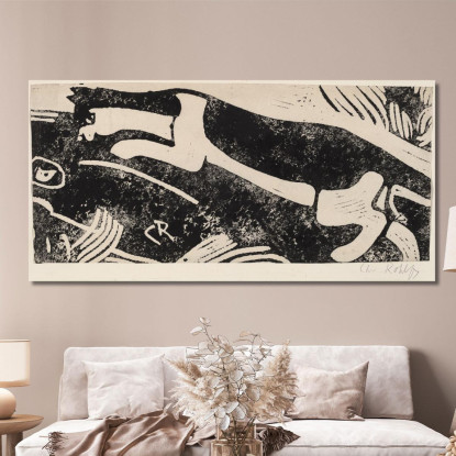 Gatto E Topo Christian Rohlfs cro17 quadro stampato su tela