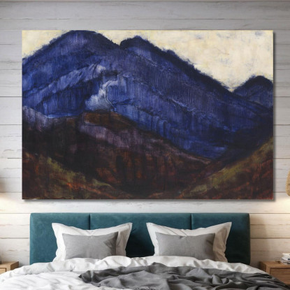 Le Montagne Blu Christian Rohlfs cro21 quadro stampato su tela