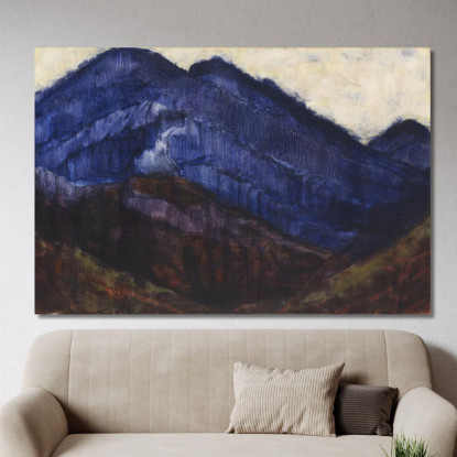 Le Montagne Blu Christian Rohlfs cro21 quadro stampato su tela