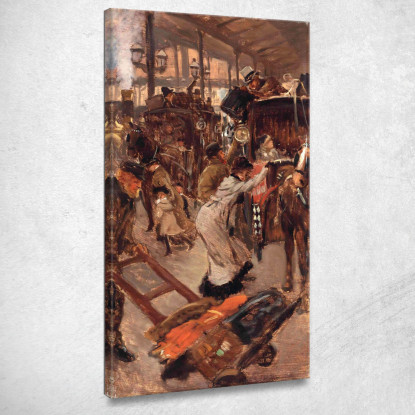 La Stazione Victoria Di Cab Road James Tissot jts111 quadro stampato su tela