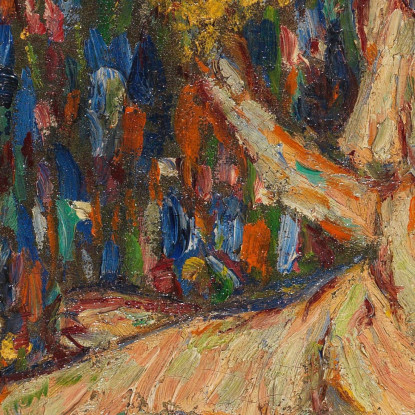 Nudo Femminile Con Mazzo Di Fiori Gialli - Ragazza Nel Prato Christian Rohlfs cro29 quadro stampato su tela