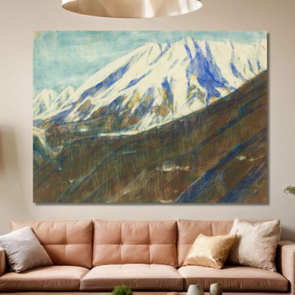 Ghiridone Nella Neve Lago Maggiore Christian Rohlfs cro32 quadro stampato su tela