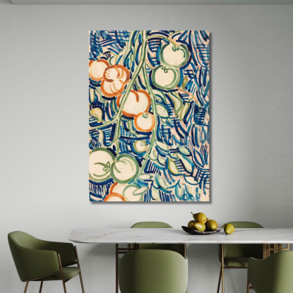 Ramo Pendente Con Pomodori Rossi E Verdi Christian Rohlfs cro40 quadro stampato su tela