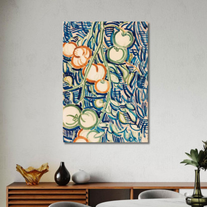 Ramo Pendente Con Pomodori Rossi E Verdi Christian Rohlfs cro40 quadro stampato su tela