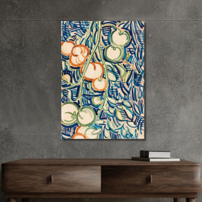 Ramo Pendente Con Pomodori Rossi E Verdi Christian Rohlfs cro40 quadro stampato su tela