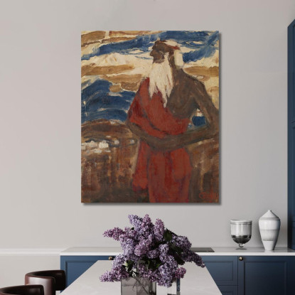 Mosè Vede La Terra Promessa Christian Rohlfs cro57 quadro stampato su tela