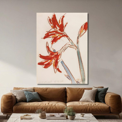 Amarillide Rossa Christian Rohlfs cro67 quadro stampato su tela