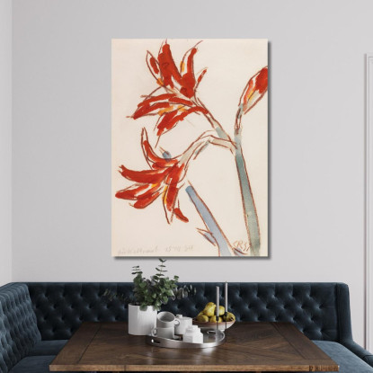 Amarillide Rossa Christian Rohlfs cro67 quadro stampato su tela