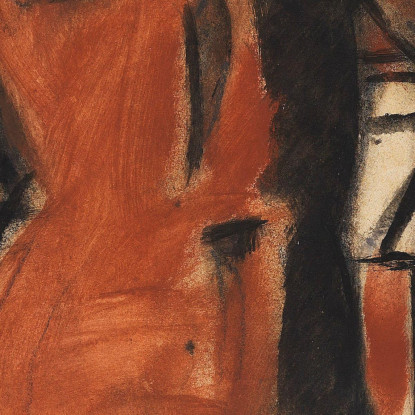 Nudo Femminile In Piedi Christian Rohlfs cro74 quadro stampato su tela